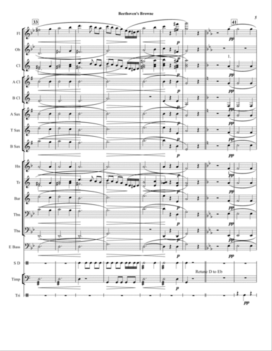 Beethoven’s Browne Concert Band scores gallery preview page 6