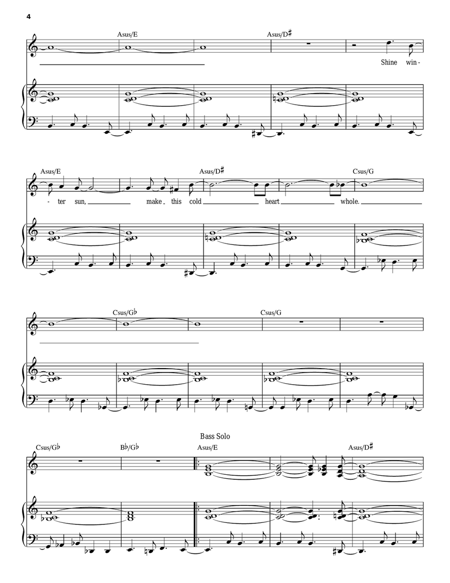 Winter Sun Piano, Vocal scores gallery preview page 4