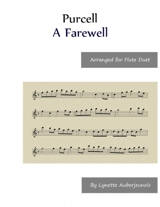 Book cover for A Farewell - Flute Duet