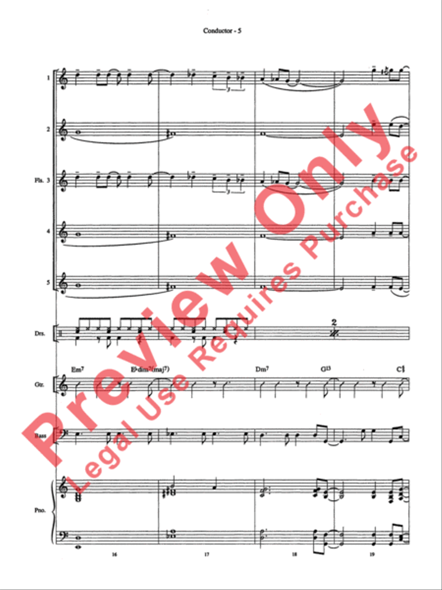 Night and Day Flute Choir scores gallery preview page 6