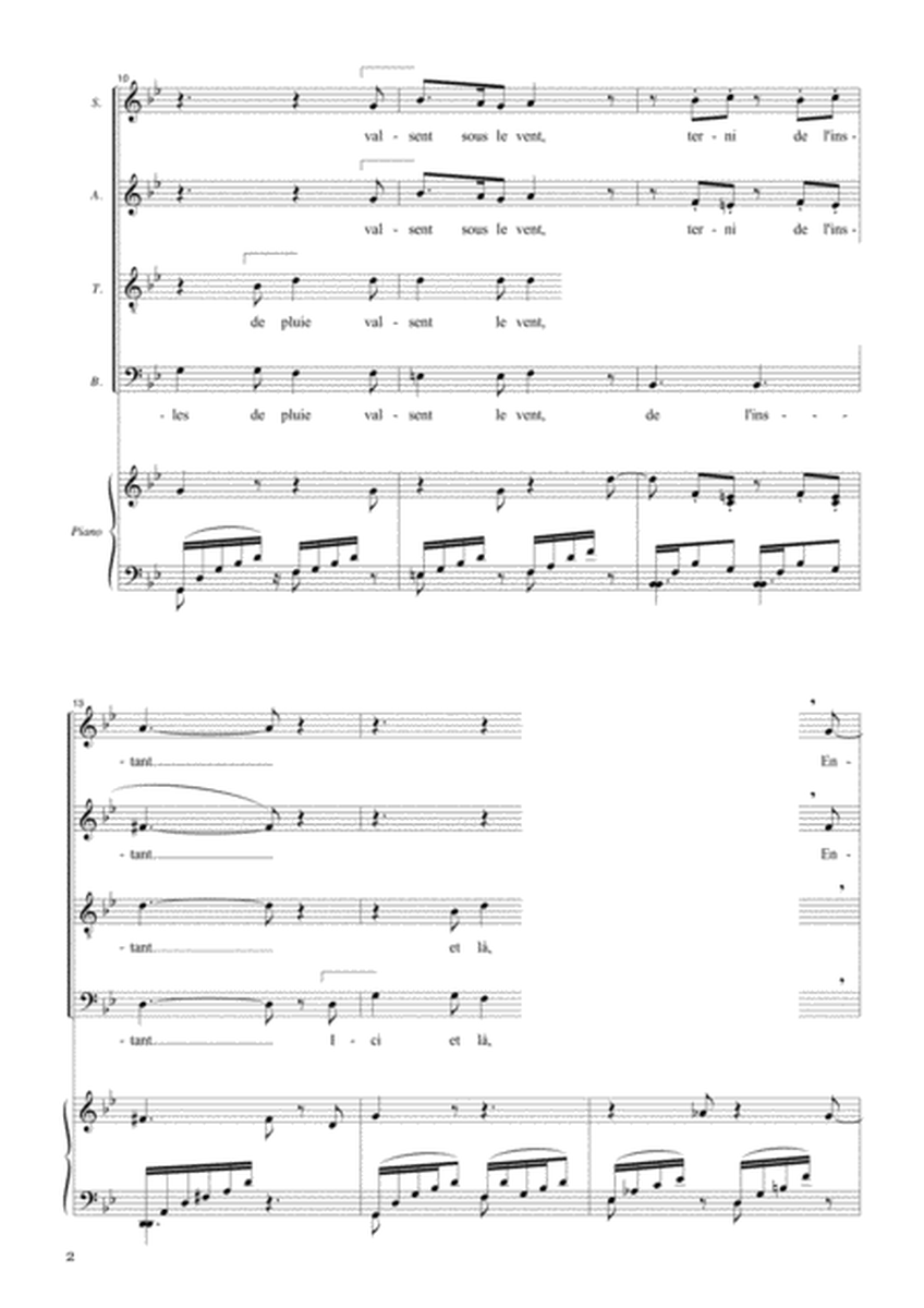 Eternite De L'Instant - Sauzeat - SATB Piano