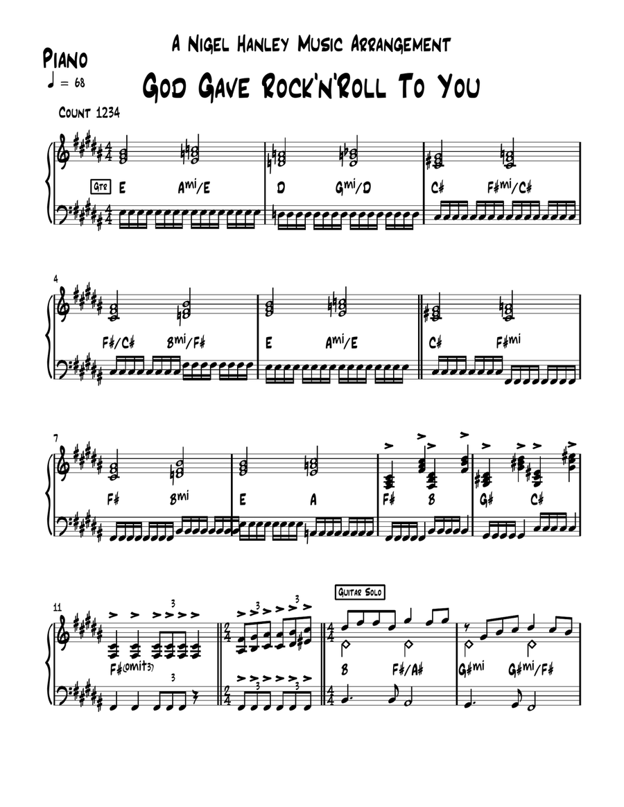 God Gave Rock And Roll To You Jazz Ensemble scores gallery preview page 5