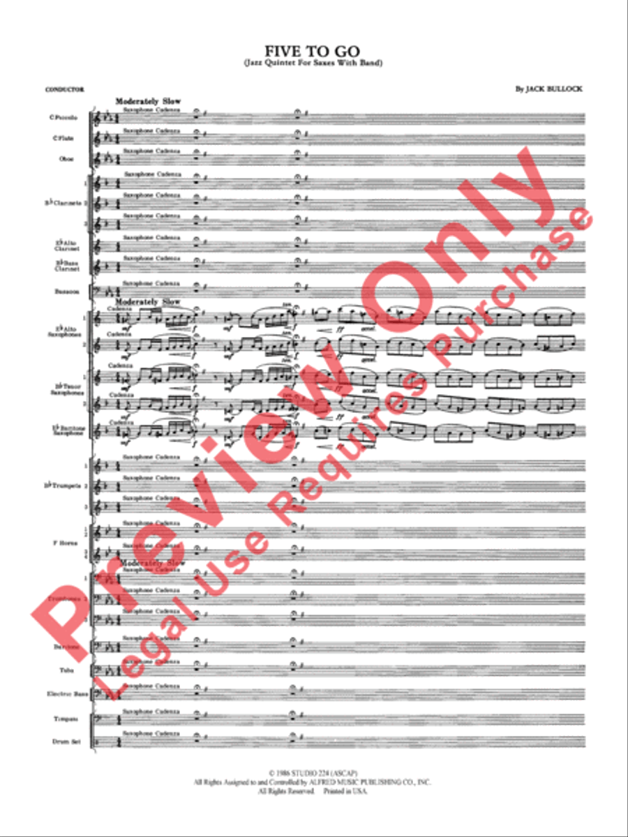 Five to Go Five to Go Concert Band scores gallery preview page 3