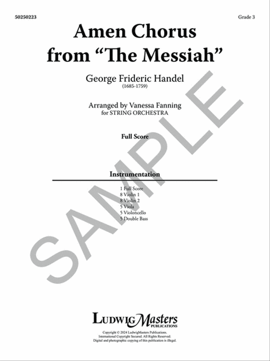 Amen Chorus from The Messiah by George Frideric Handel Choir - Sheet Music page 2
