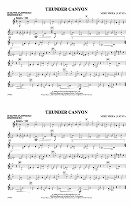 Thunder Canyon: Bb Tenor Saxophone/Bartione Treble Clef