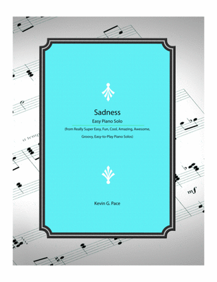 Book cover for Sadness - easy piano solo