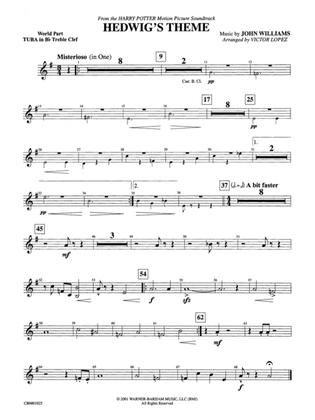 Hedwig's Theme (from Harry Potter): (wp) B-flat Tuba T.C.