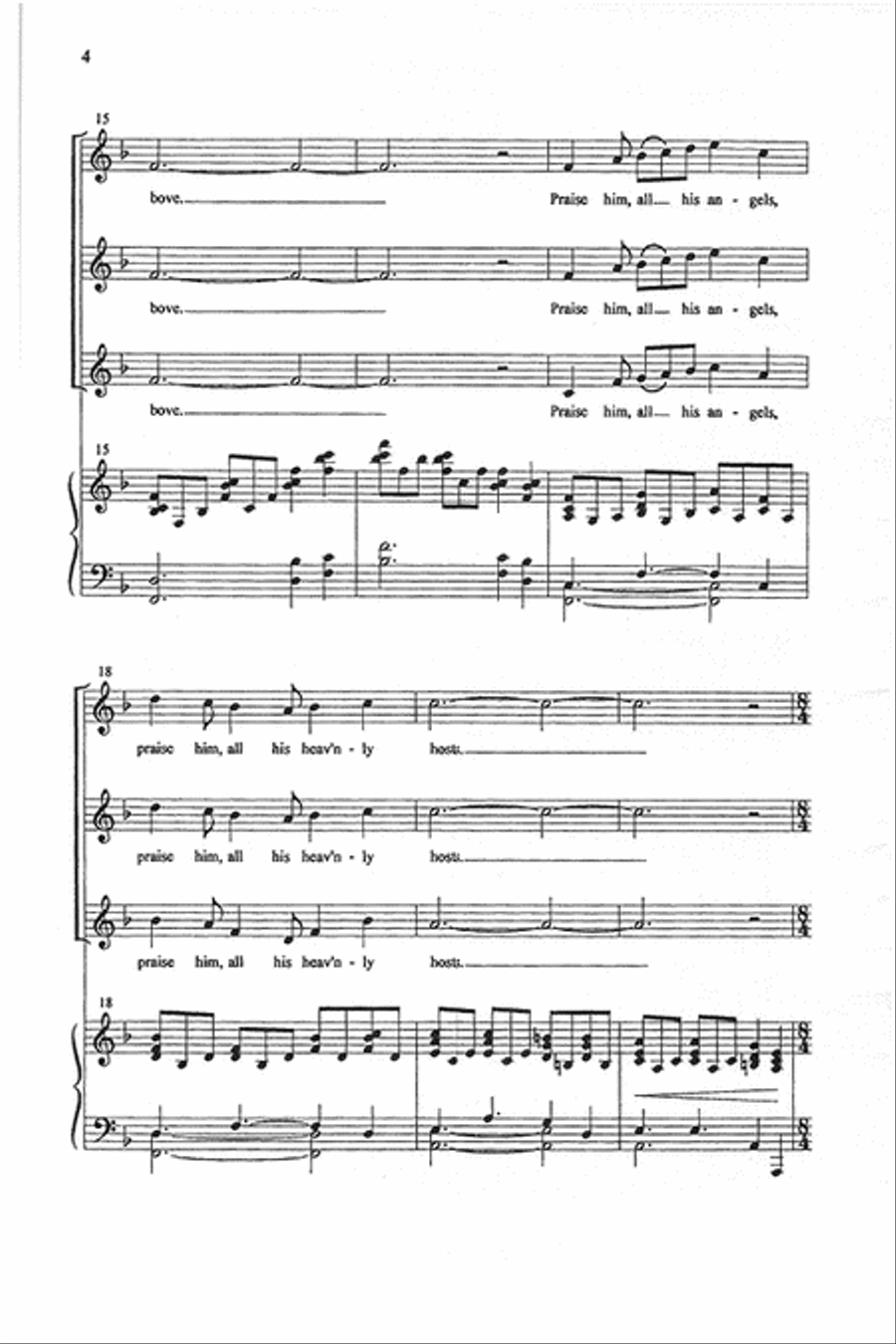 Praise the Lord (SSA) SSA scores gallery preview page 3