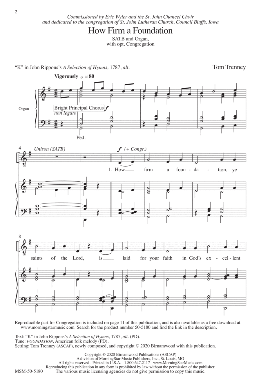 How Firm a Foundation 4-Part scores gallery preview page 1