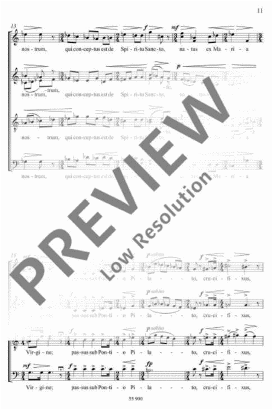 Missa brevis 4-Part scores gallery preview page 12