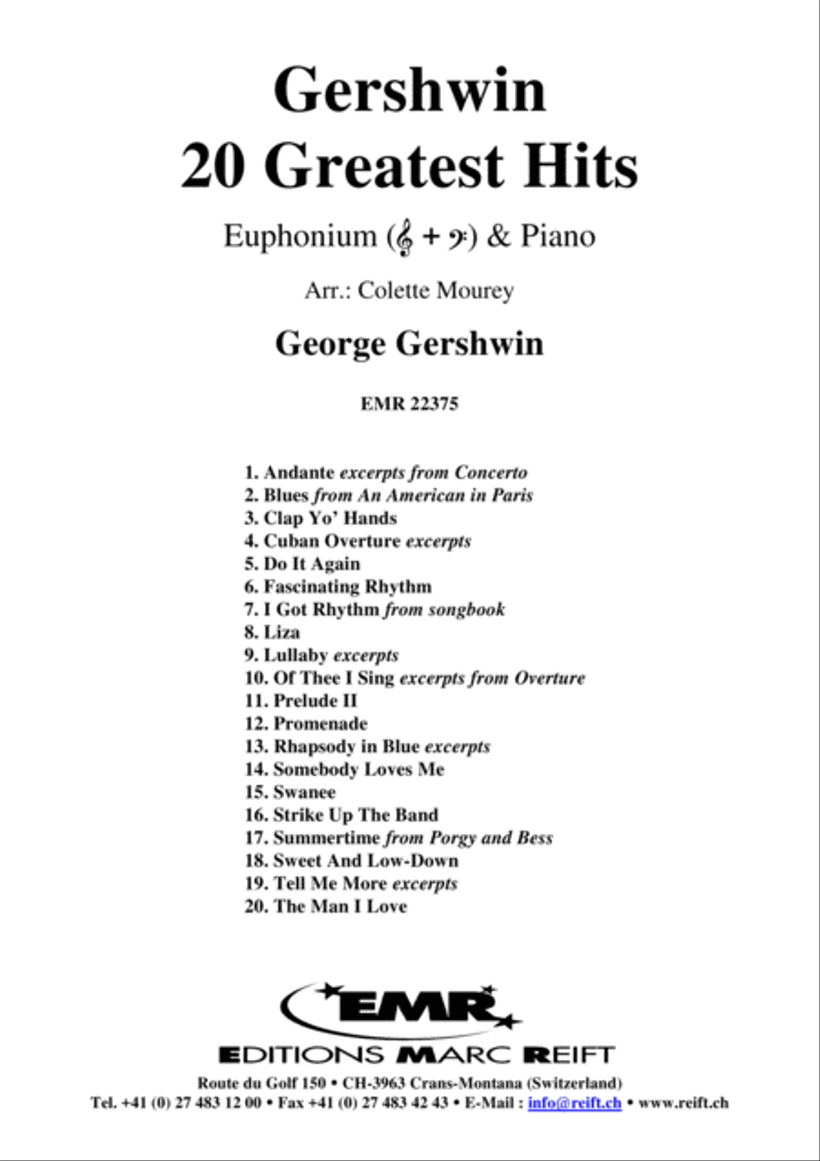 Gershwin 20 Greatest Hits Euphonium scores gallery preview page 2