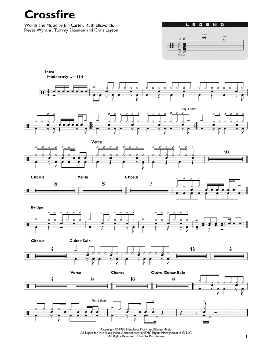 Crossfire Drum Set scores gallery preview page 1