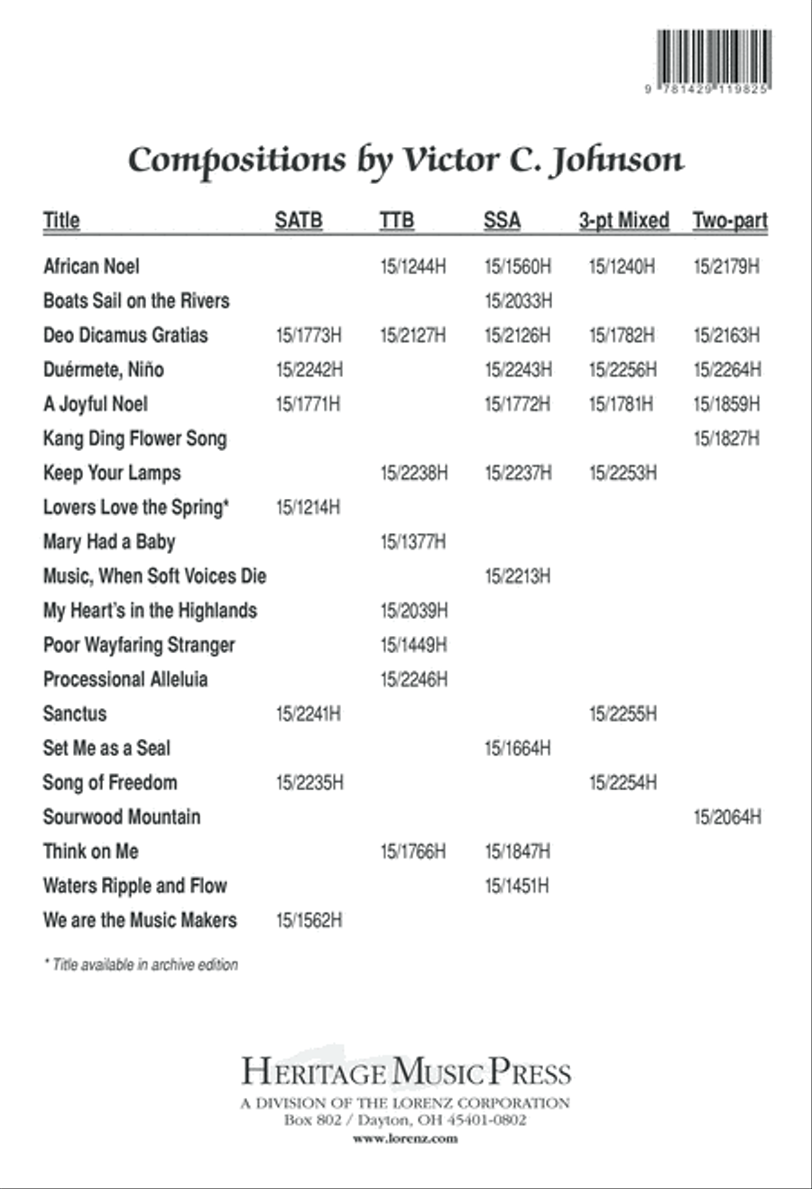 Bonse Aba Bonse Aba 3-Part scores gallery preview page 17
