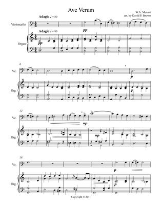 Ave Verum for Solo Cello and Organ