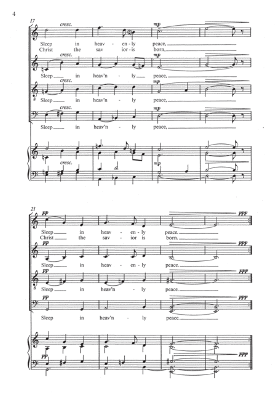 Silent Night 4-Part scores gallery preview page 4
