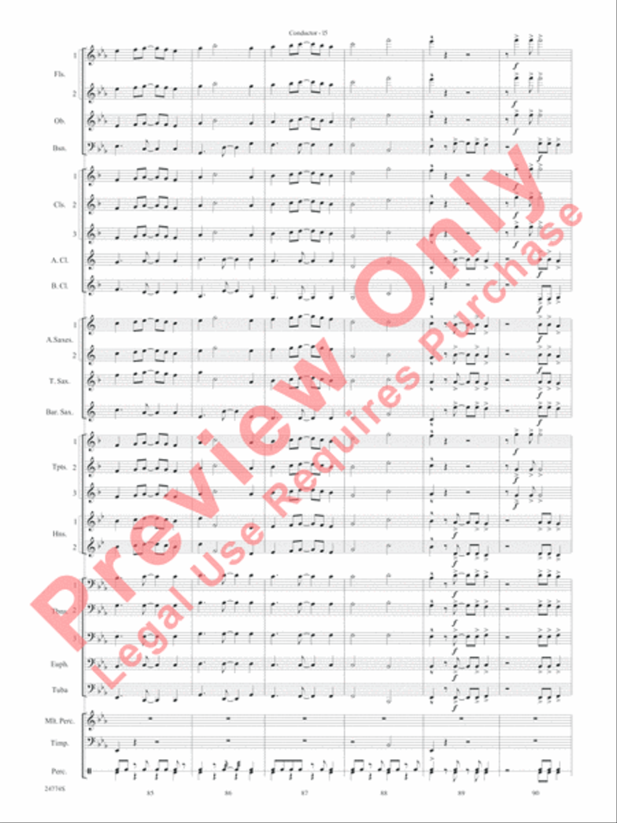 The Magnificent Seven Concert Band scores gallery preview page 18