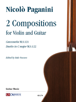 Book cover for 2 Compositions (Canzonetta M.S.121 - Duetto in C major M.S.122) for Violin and Guitar