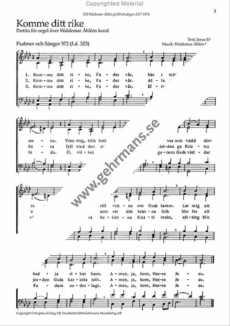 Komme ditt rike Organ Solo scores gallery preview page 2