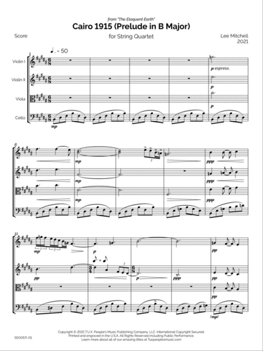 Cairo 1915 String Quartet scores gallery preview page 6