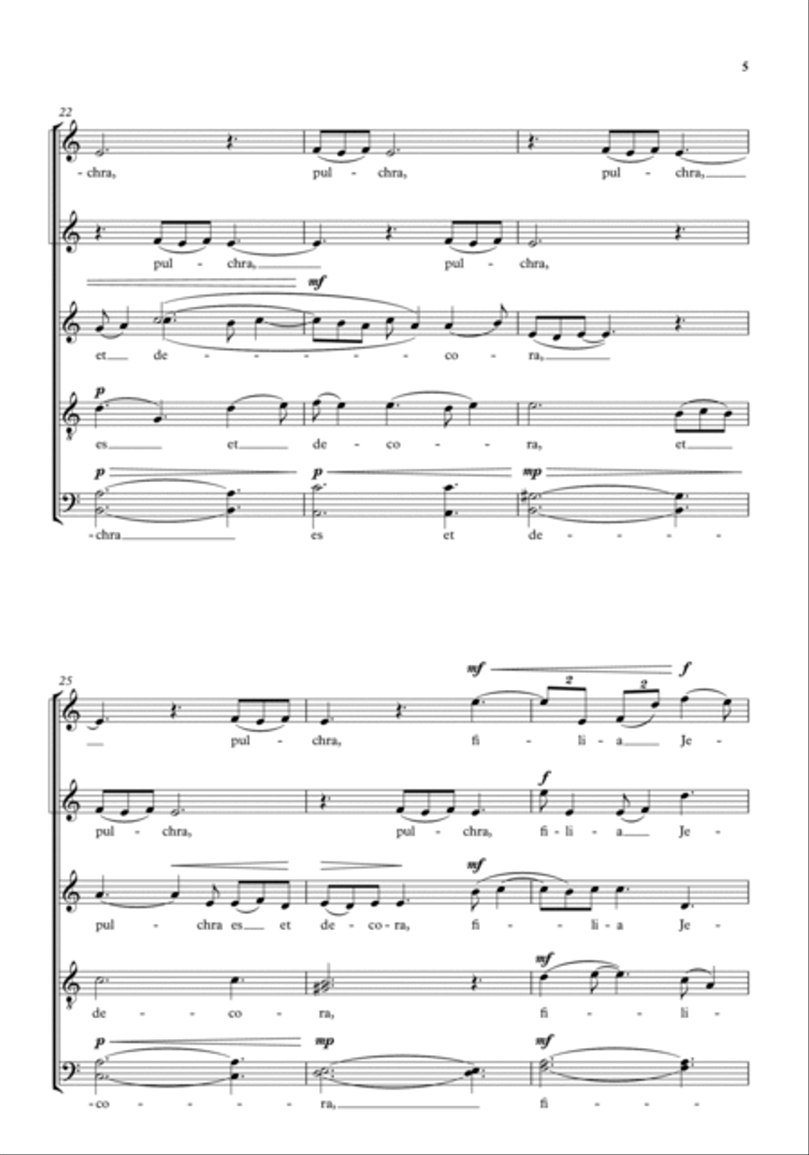 Pulchra es et decora SSAATTBB scores gallery preview page 3