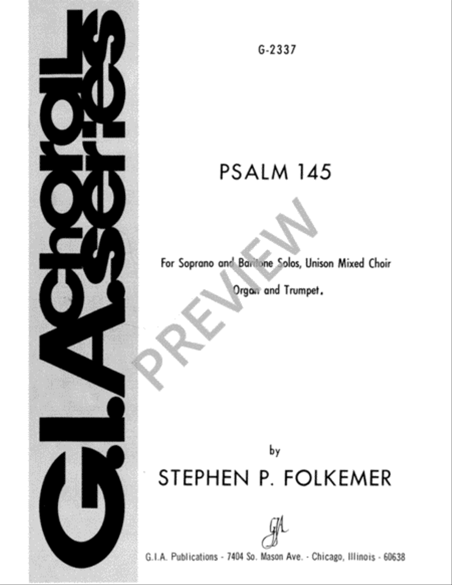 Psalm 145 Unison Choir scores gallery preview page 2