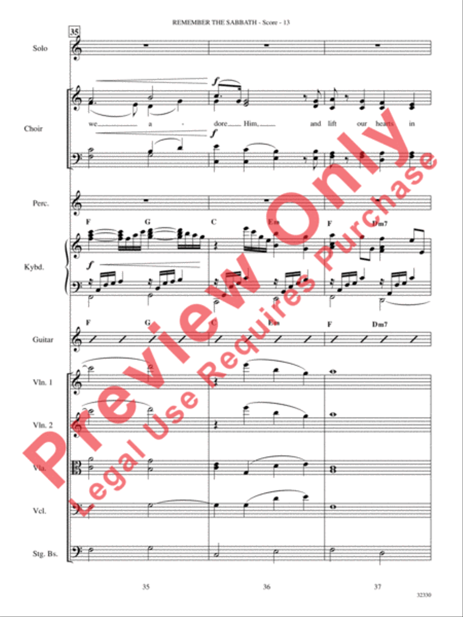 Remember the Sabbath Remember the Sabbath Choir scores gallery preview page 14