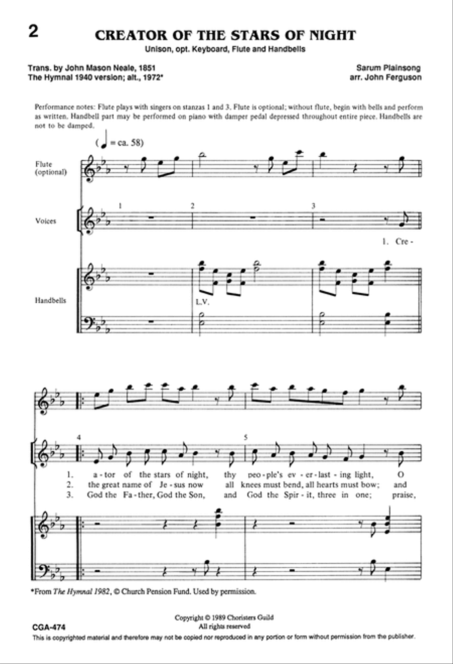 Creator of the Stars of Night Unison Choir scores gallery preview page 2