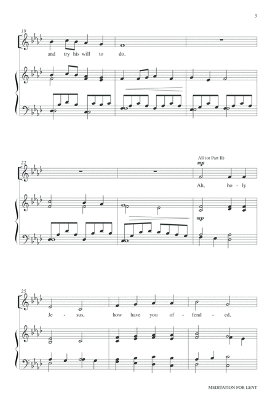 Meditation for Lent Meditation for Lent Unison Choir scores gallery preview page 4