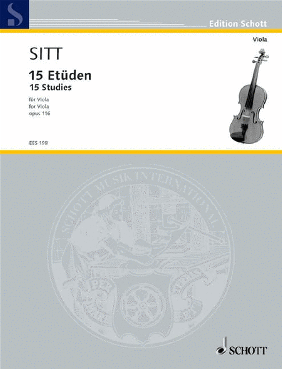 Sitt H Etueden 15 Op116 Viola Solo scores gallery preview page 1