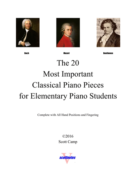 20 Classical Piano Pieces for Elementary Piano Students (with all piano fingering)