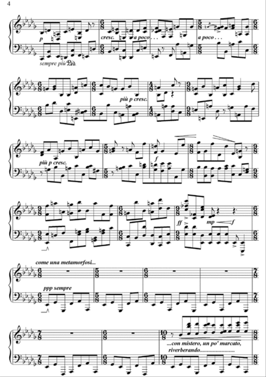 Loto - Into the sacred path Piano Solo scores gallery preview page 4