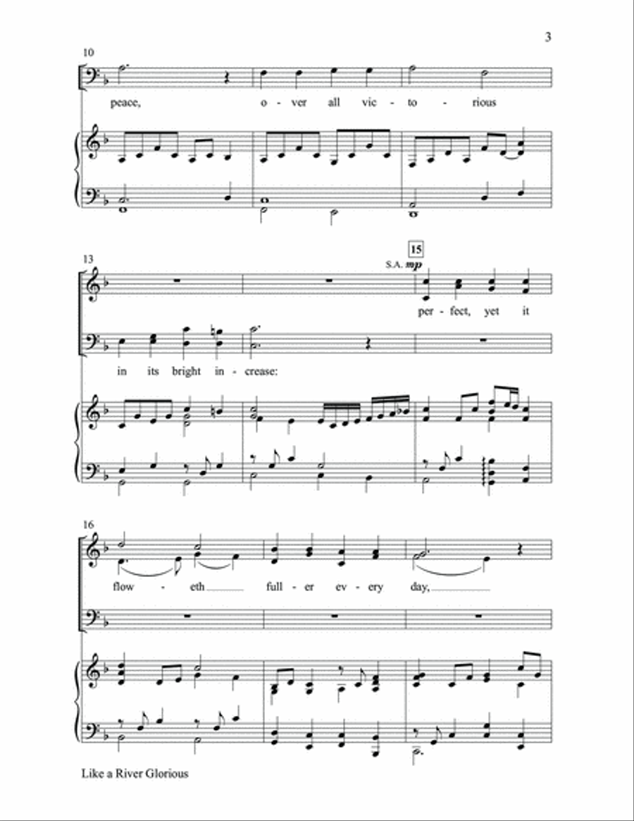 Like a River Glorious 4-Part scores gallery preview page 3