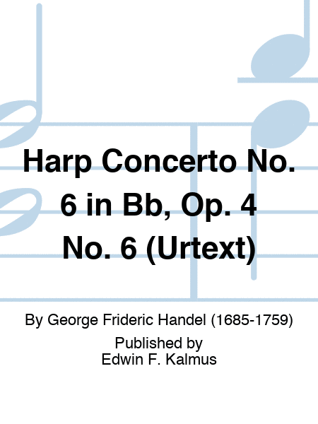 Harp Concerto No. 6 in Bb, Op. 4 No. 6 (URTEXT)