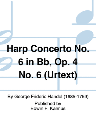 Harp Concerto No. 6 in Bb, Op. 4 No. 6 (URTEXT)