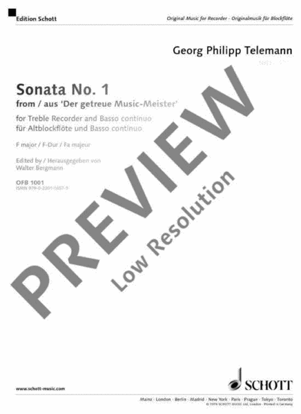 Sonata No. 1 F major