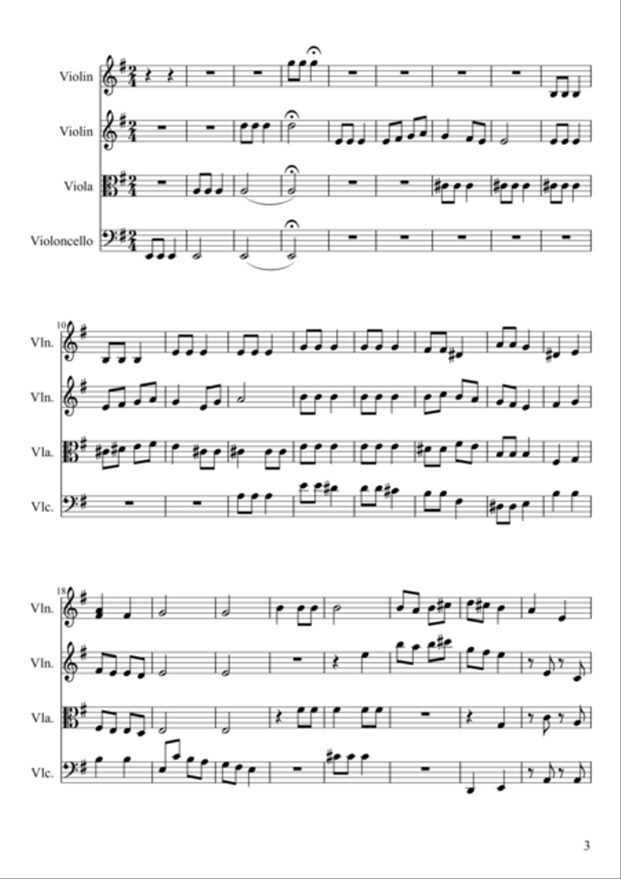 Israeli Hora Dances for String Quartet String Quartet scores gallery preview page 4