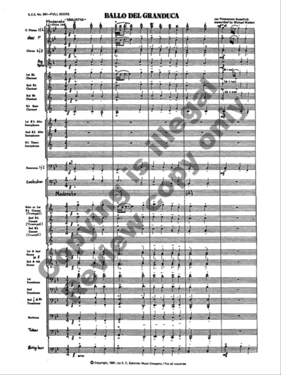 Ballo del granduca Concert Band scores gallery preview page 4