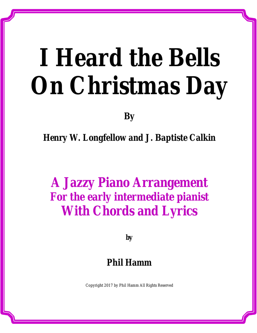 I Heard the Bells On Christmas Day Easy Piano scores gallery preview page 1