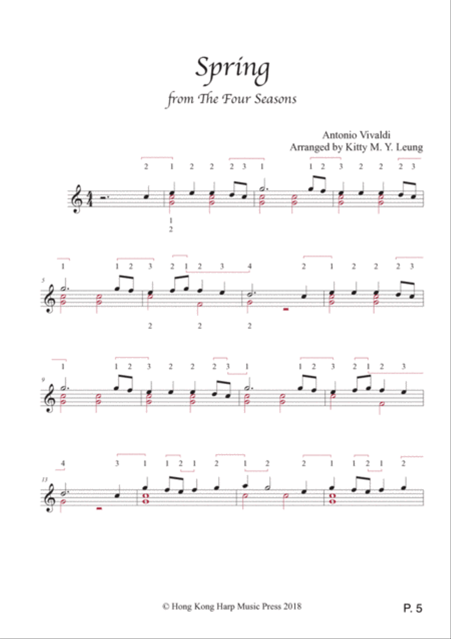 Easy Classic (Volume 1) - 12 String Harp Harp scores gallery preview page 5