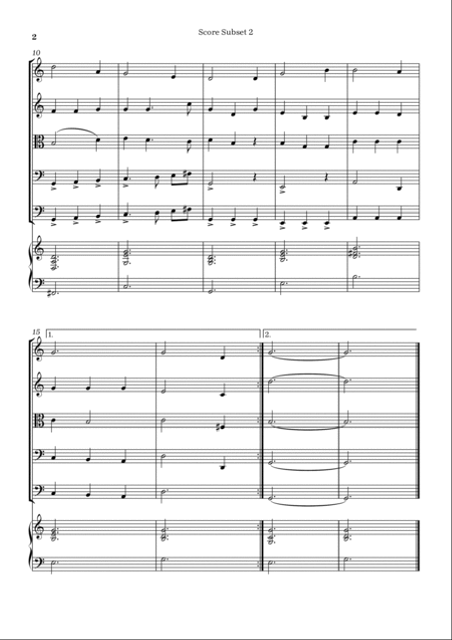 Amazing grace String Quintet scores gallery preview page 2