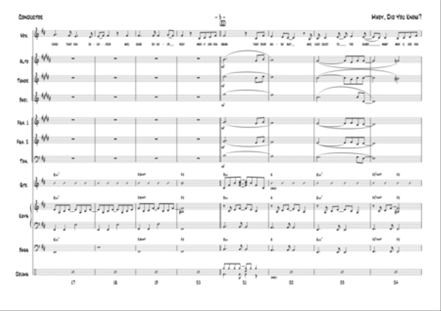 Mary, Did You Know? Tenor Saxophone scores gallery preview page 5