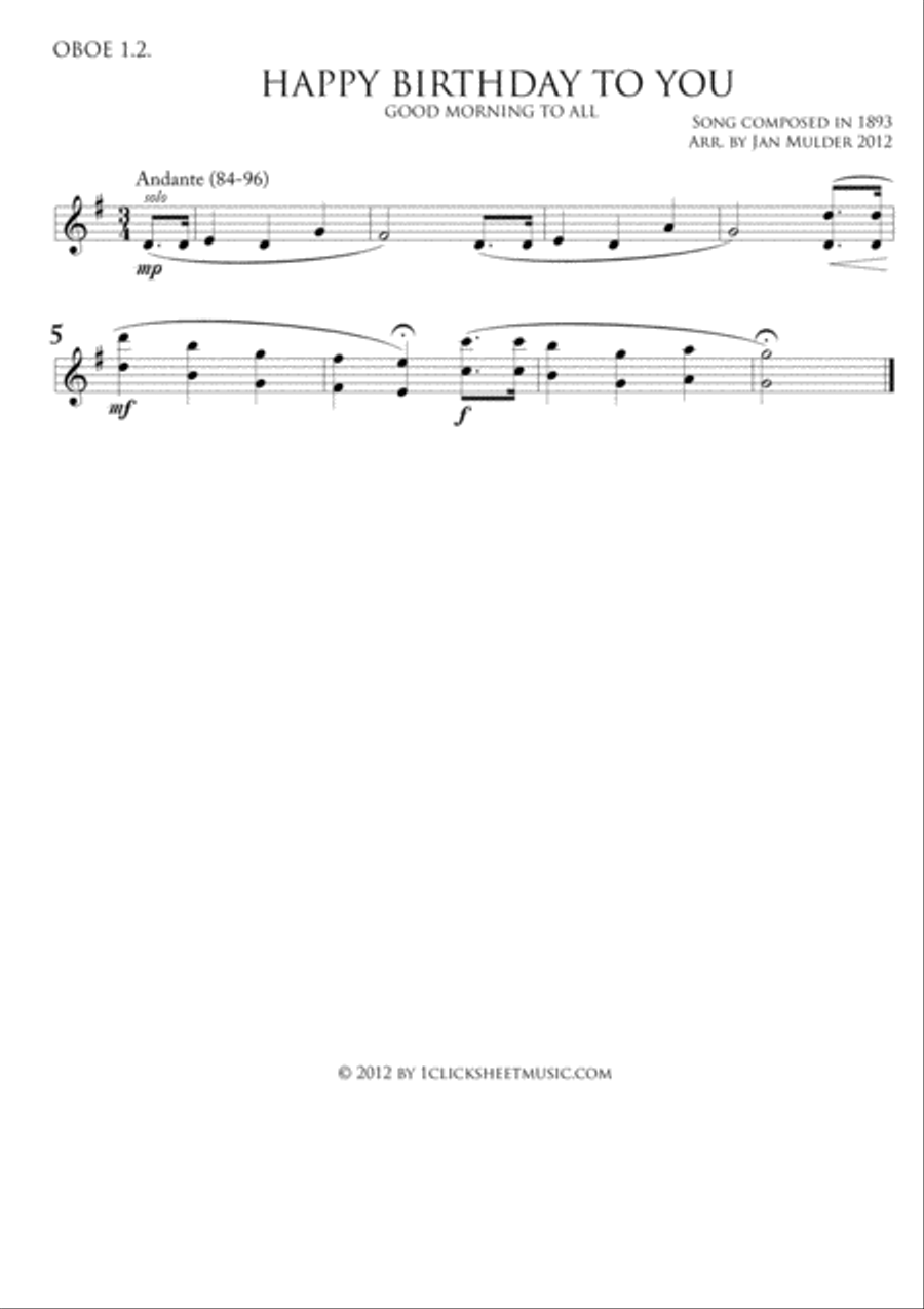 Happy Birthday Orchestra scores gallery preview page 5