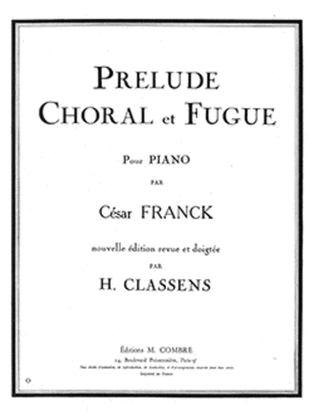 Book cover for Prelude, choral et fugue