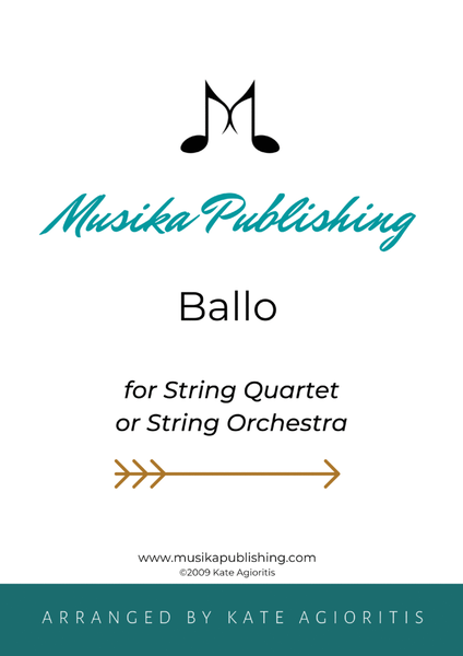 Ballo - for String Quartet or String Orchestra image number null