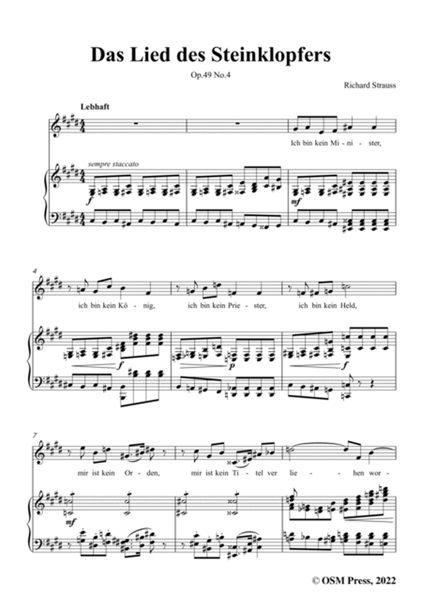 Richard Strauss-Das Lied des Steinklopfers,in c sharp minor image number null
