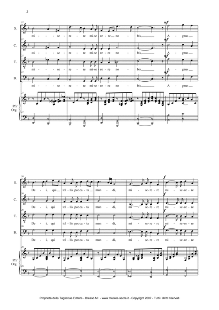 AGNUS DEI - G. Bizet - Arr. for SATB Choir and Organ/Piano - In Eb image number null