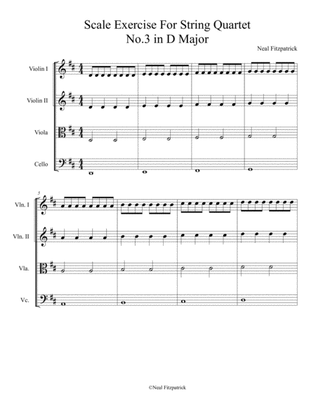 Scale Exercise For String Quartet No.3 in D Major