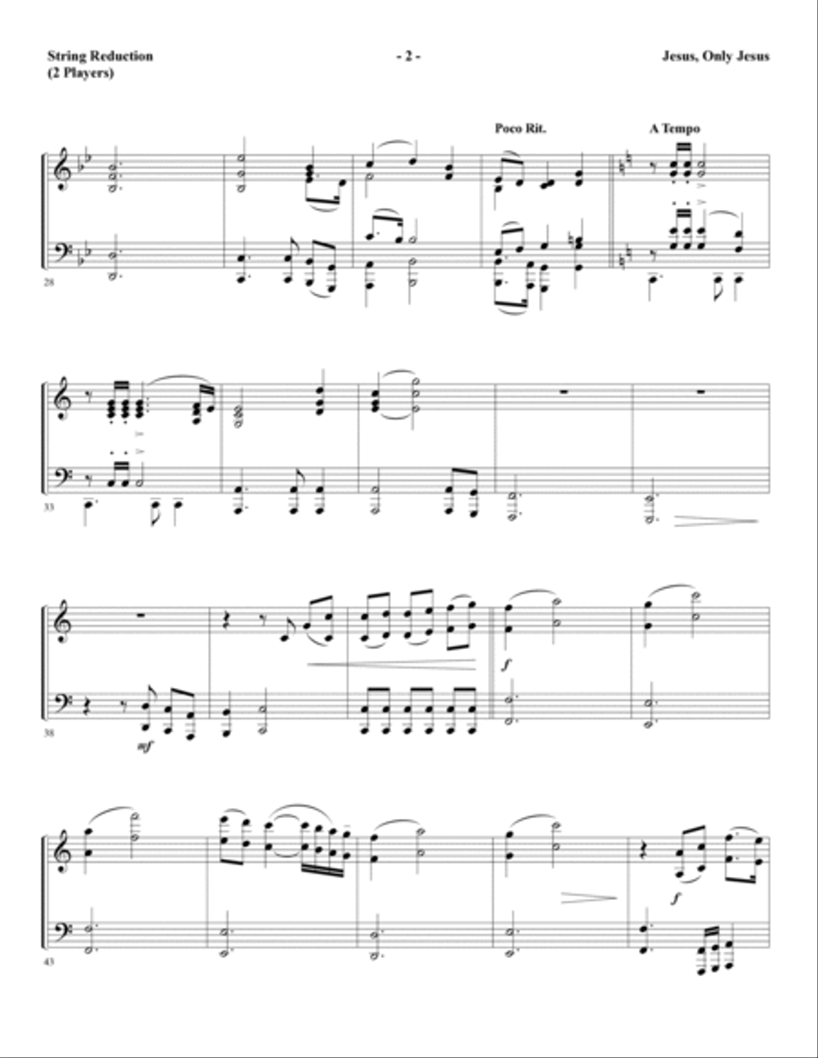 Jesus, Only Jesus - Keyboard String Reduction Choir scores gallery preview page 2