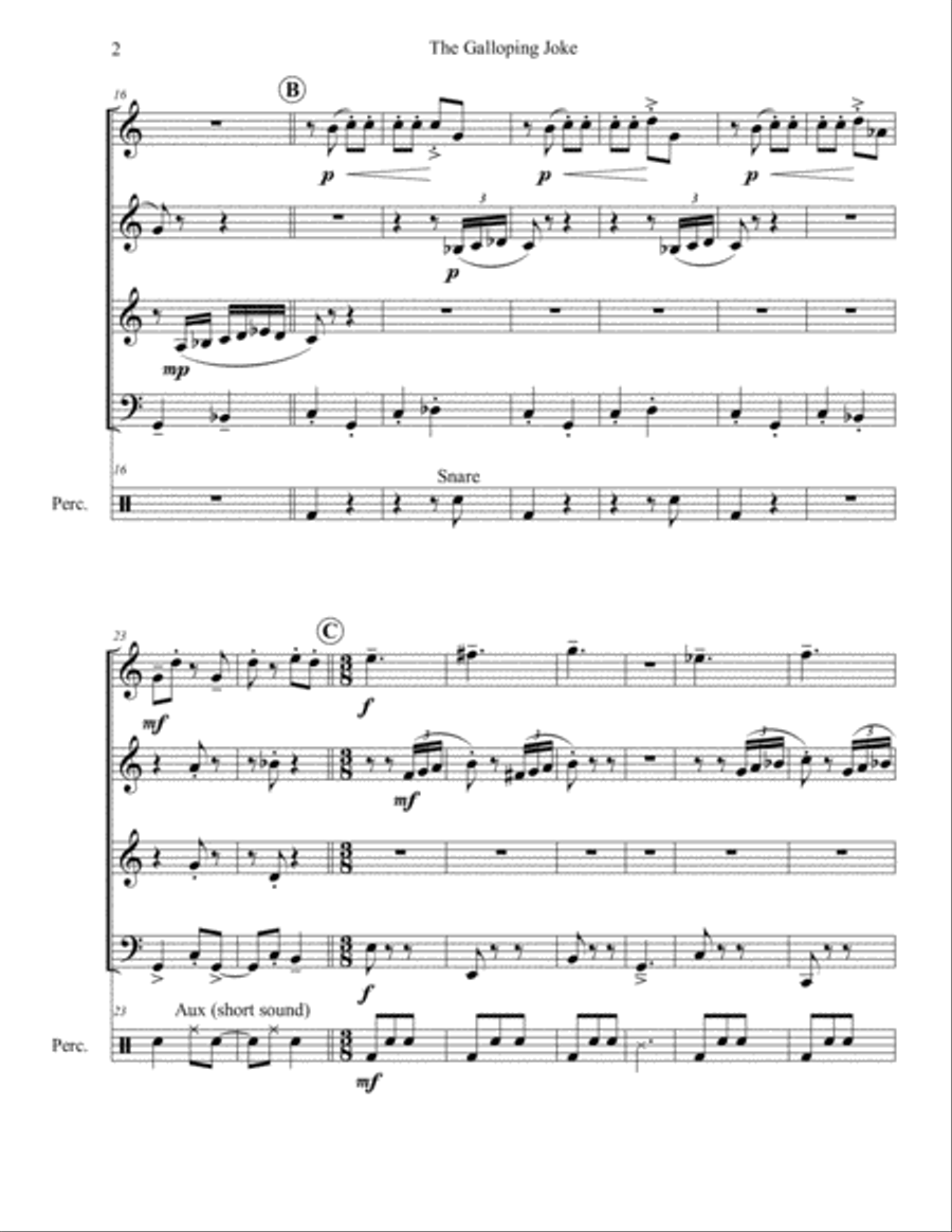 The Galloping Joke Small Ensemble scores gallery preview page 4