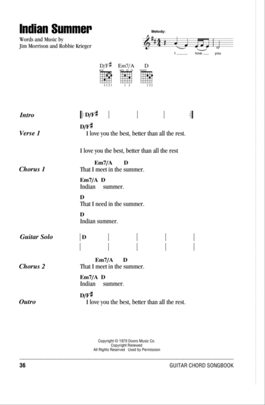 Indian Summer Acoustic Guitar scores gallery preview page 1